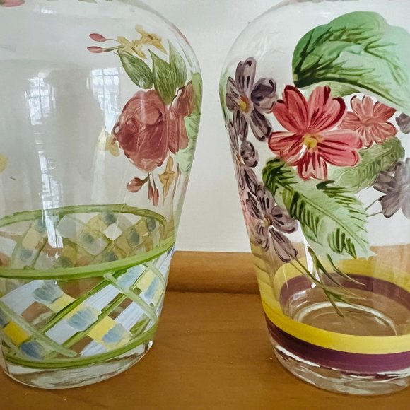 TRACEY PORTER for Waverly Pair of "Garden Room" Hand Painted Vases EUC - Picture 4 of 8